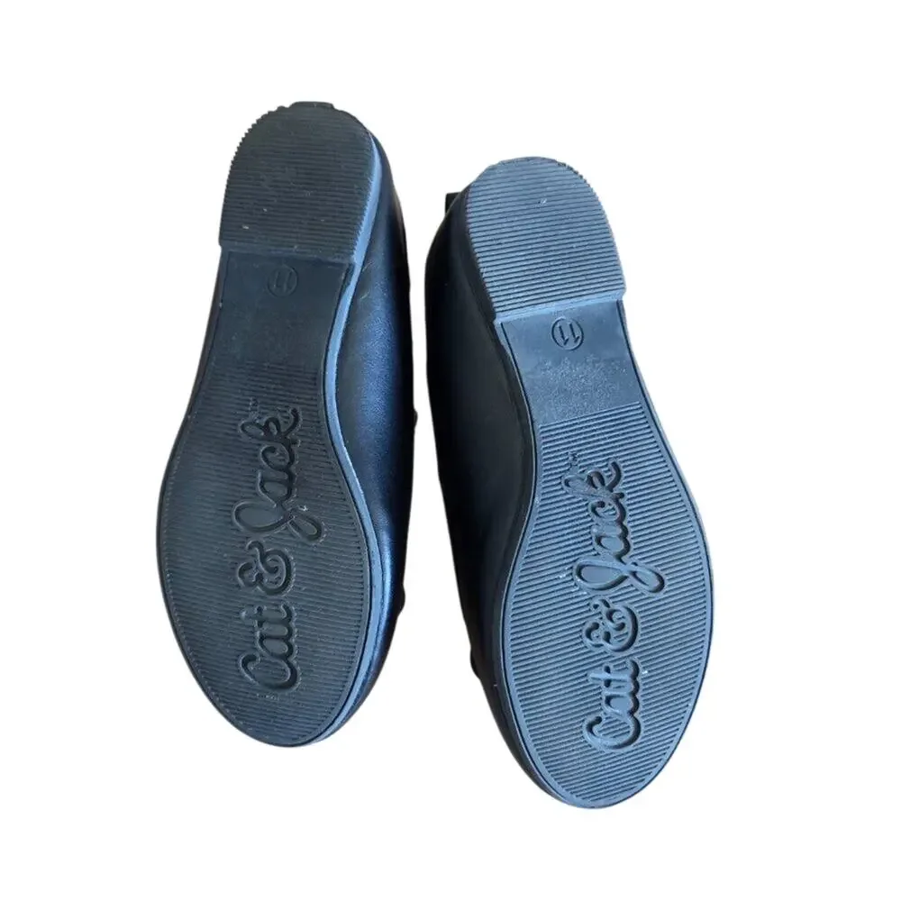 Cat & Jack Ballet Slip On Flats Dress Shoes in Black Toddler Girl's Size 11